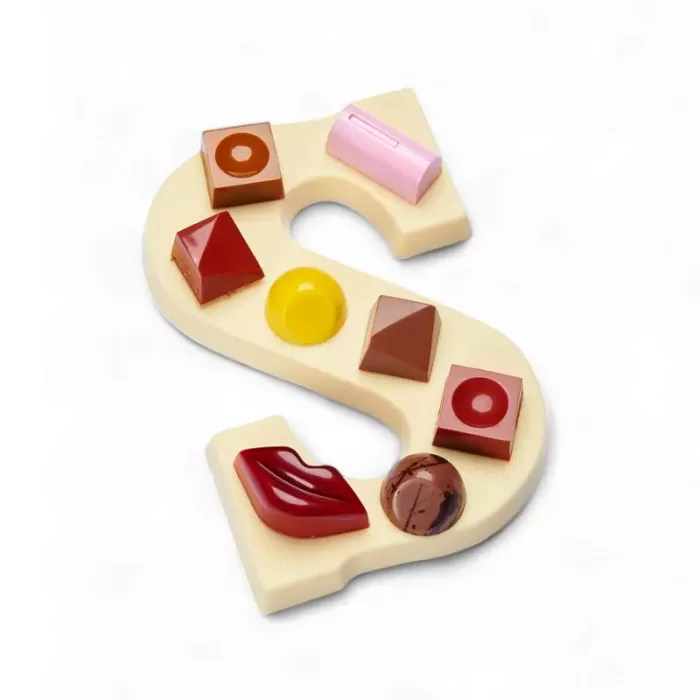 Bonbonletter witte chocolade