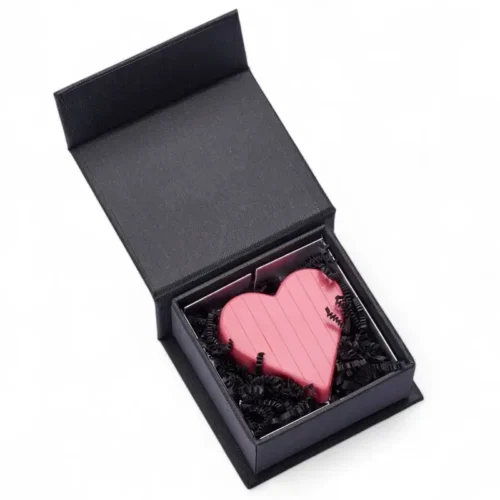Luxe magneetdoosje bonbonhart frambozenchocolade